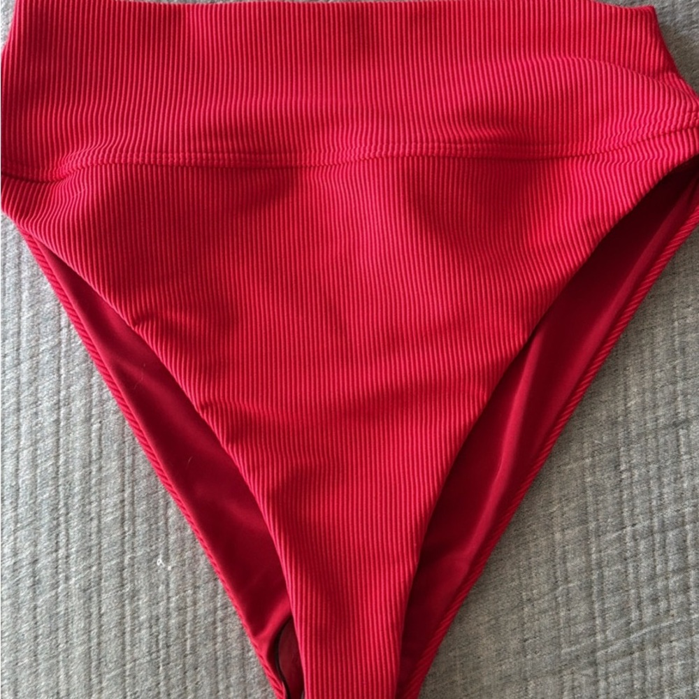 NWOT, Beach Riot Bikini SET Ribbed Colorblock Swim - Picture 6 of 9